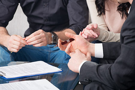 signing prenup papers