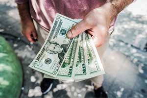 money in hand