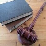 Gavel and books